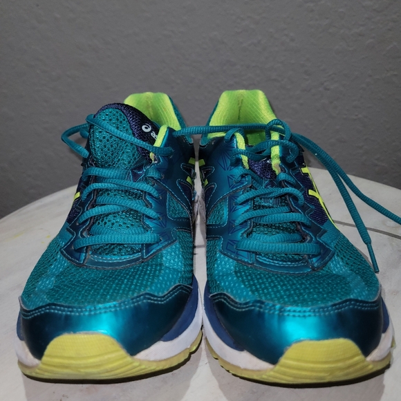 ASICS Shoes GEL GT-2000 4 Womens Size 8.5 Green Neon Running Sneaker T656N - Picture 9 of 11